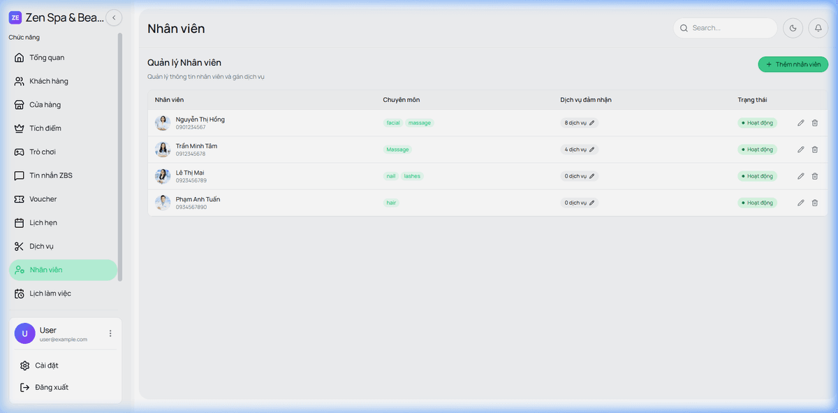 Quản lý Nhân viên